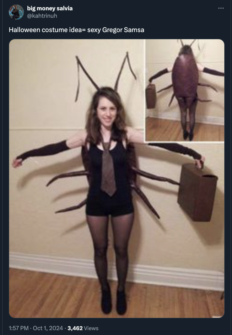 gregor kafka costume - big money salvia Halloween costume idea sexy Gregor Samsa 3,462 views